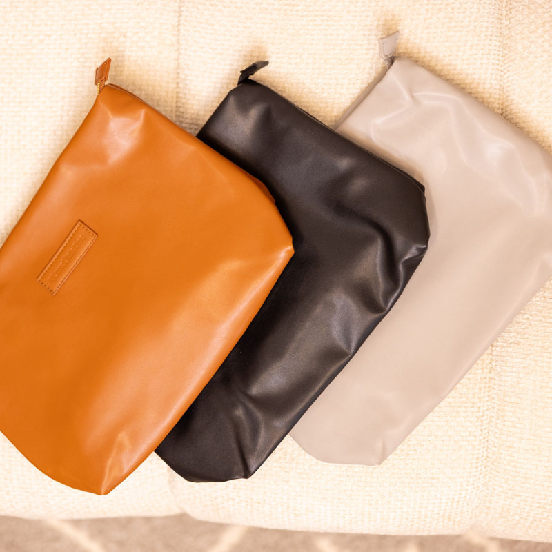 LuxeLittleOne™ Vegan Leather Nappy Clutch