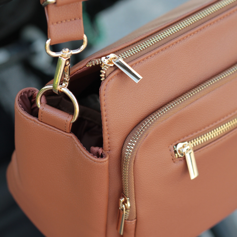 LuxeLittleOne™ Vegan Leather Pram Caddy